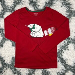 NWT North Pole Kids Girls Red Long Sleeve Sleep Shirt Size Large (14)